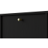Komoda czarna 84 cm TALLY 1-drzwiowa z szufladami nogi rozgwiazda złote